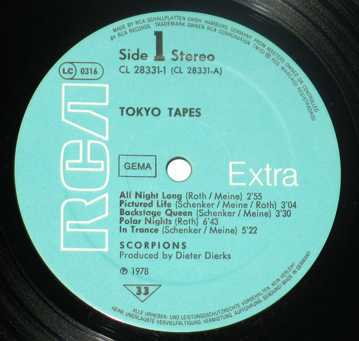 High Resolution Photos of scorpions tokyo tapes live 2lp 